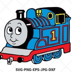 Locomotive SVG - Locomotive Thomas SVG - Cute Locomotive Svg - Clip Art - Image Files - Digital files Download  files Svg  Png  Eps Jpg Dxf