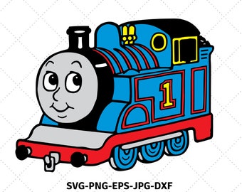 Locomotive SVG - Locomotive Thomas SVG - Cute Locomotive Svg - Clip Art - Image Files - Digital files Download  files Svg  Png  Eps Jpg Dxf