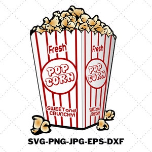 Fresh Popcorn SVG Fresh Popcorn DXF Fresh Popcorn PNG Fresh