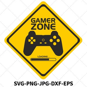 Gamer Zone SVG - Laden SVG - Game Controller - Spieltag - ClipArt - Bilddateien - digitale Dateien - Download-Dateien Svg Png Eps Jpg Dxf