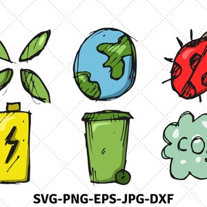 Earth Day Svg - Ecology SVG - Ecology bundle Svg - Clip Art - Image Files - Digital files - Download  files - Svg - Png - Eps - Jpg Dxf