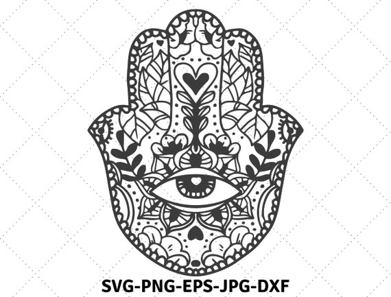 Boho Hamsa Hand Svg Boho Hand SVG hamsa SVG clip Art | Etsy