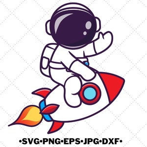 Niedliches Astronaut-Svg - Astronaut-Svg - Kosmonaut-Svg - Weltall-Svg - Clip Art - Bilddateien - Digital - Svg - Png - Eps - Jpg Dxf