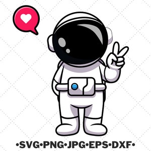 Niedliches Astronaut-Svg - Astronaut-Svg - Kosmonaut-Svg - Weltall-Svg - Clip Art - Bilddateien - Digital - Svg - Png - Eps - Jpg Dxf
