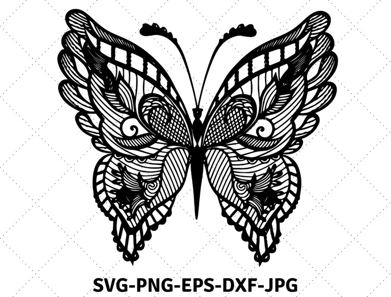Download Beautiful Butterfly Mandala Svg Butterfly Zentangle Vector Floral Designs Files For Cricut And Silhouette Clipart Cut File Clip Art Download Clip Art Art Collectibles Deshpandefoundationindia Org