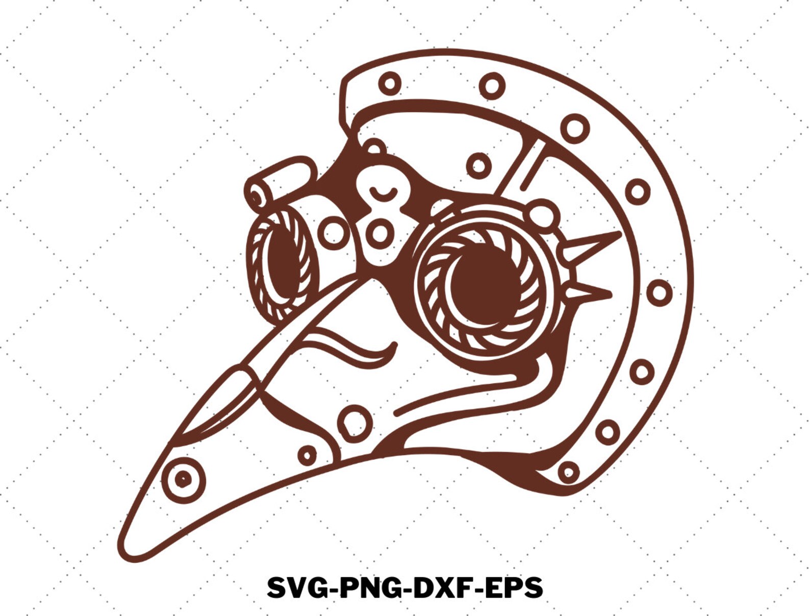 Download Steampunk Plague Mask SVG plague doctor mask svg plague | Etsy