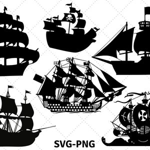 Pirate ship svg- Pirate Ship Vector- Pirate Ship Cricut -Pirate Silhouette- SVG-PNG -Digital File - Instant Download - ship svg-ship VECTOR