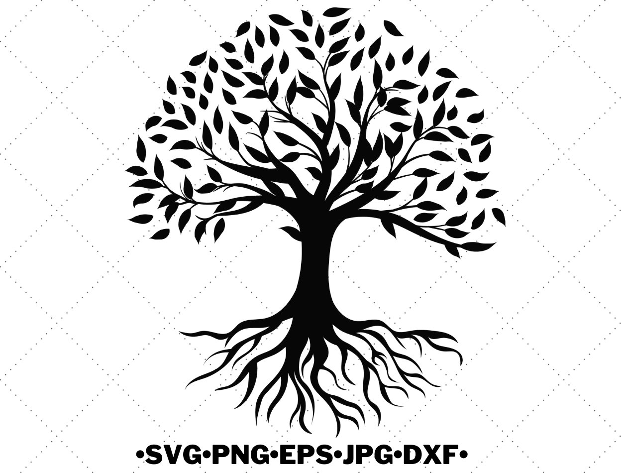 Handdrawntreelife SVG Tree of life svg Jpg Eps Dxf Etsy