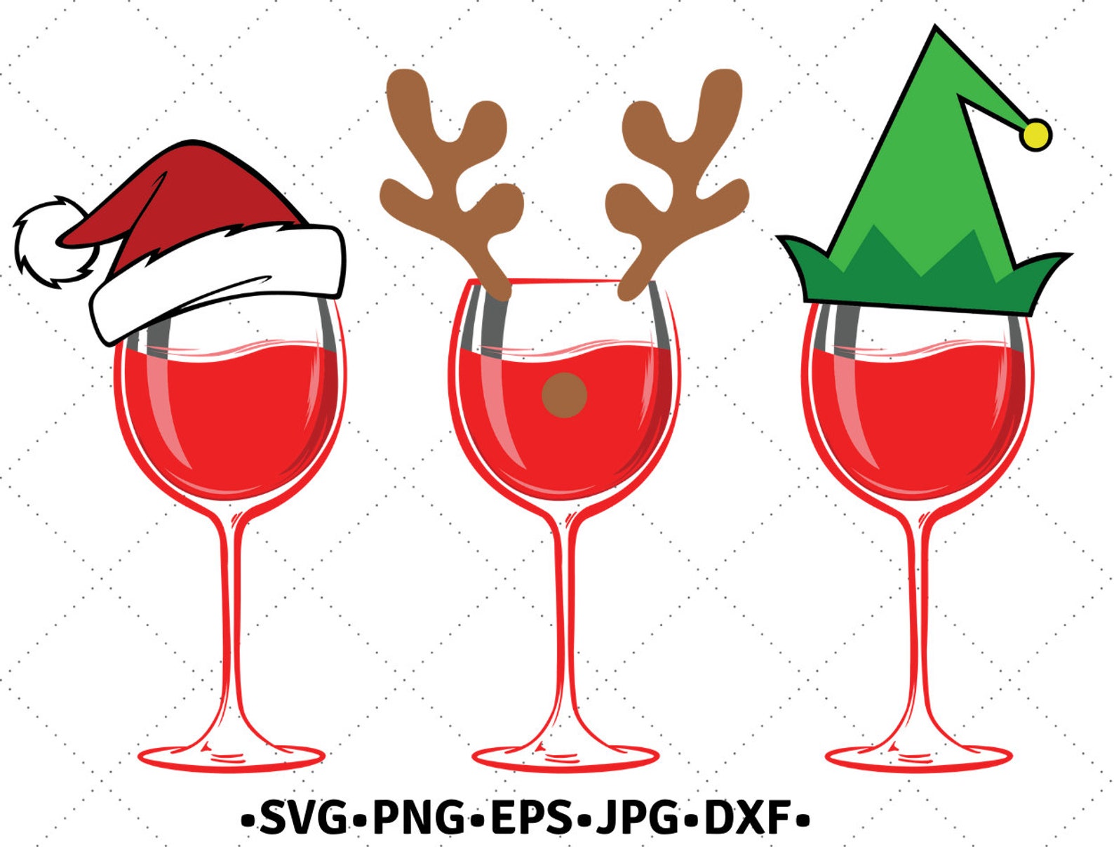 Christmas Wine SVG Christmas Svg Wine Svg Wine Glass Svg Etsy