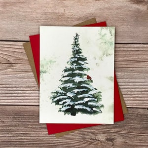 Cardinal and Evergreen Holiday Card Cardinal and Evergreen Holiday Card
