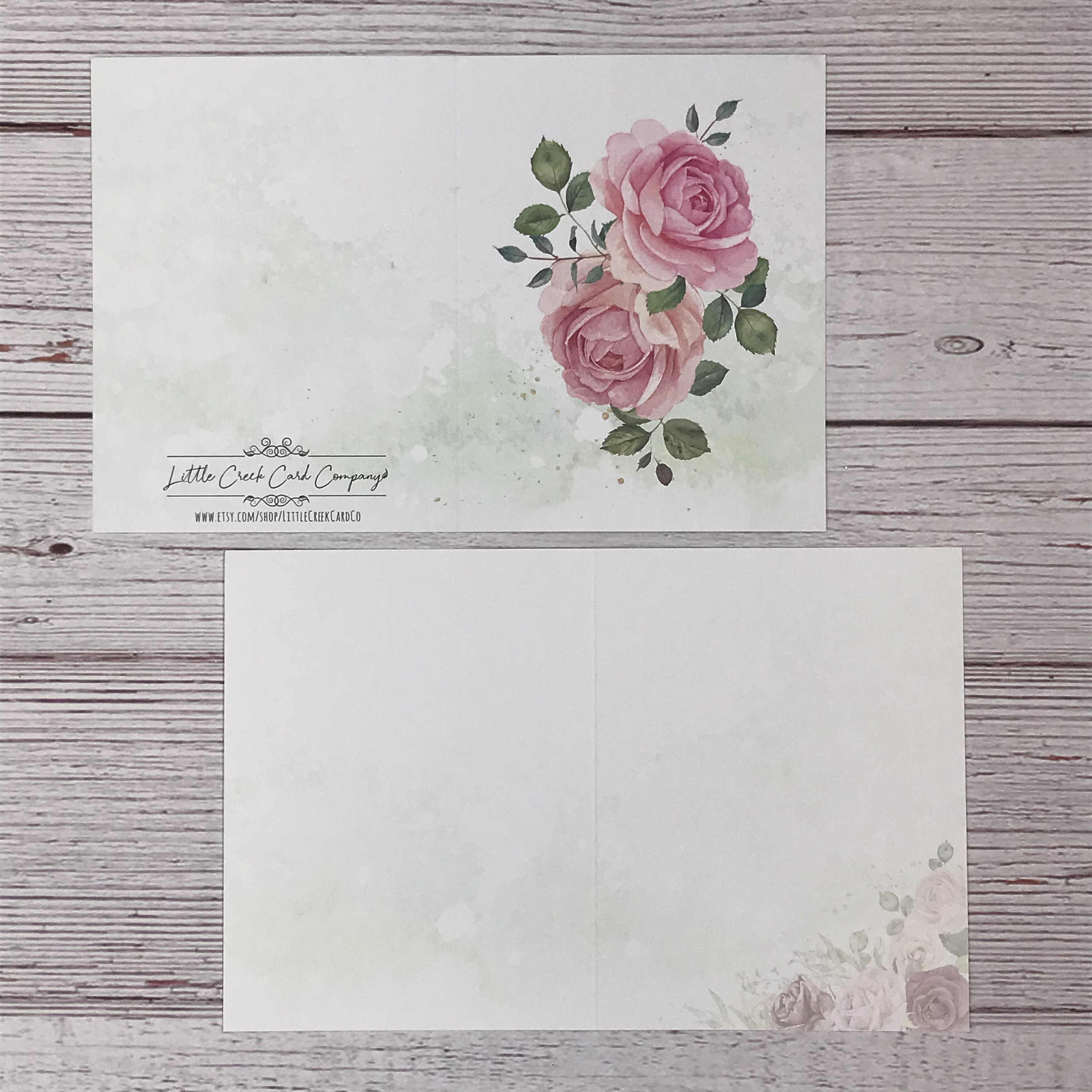 12 Note Cards Gift Set - Watercolor Vintage Rose Floral Notecards ...