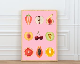 LGBTQ+ Wall Art Printable | Body Positive Feminine Fruit Art | Queer Pride Digital Download
