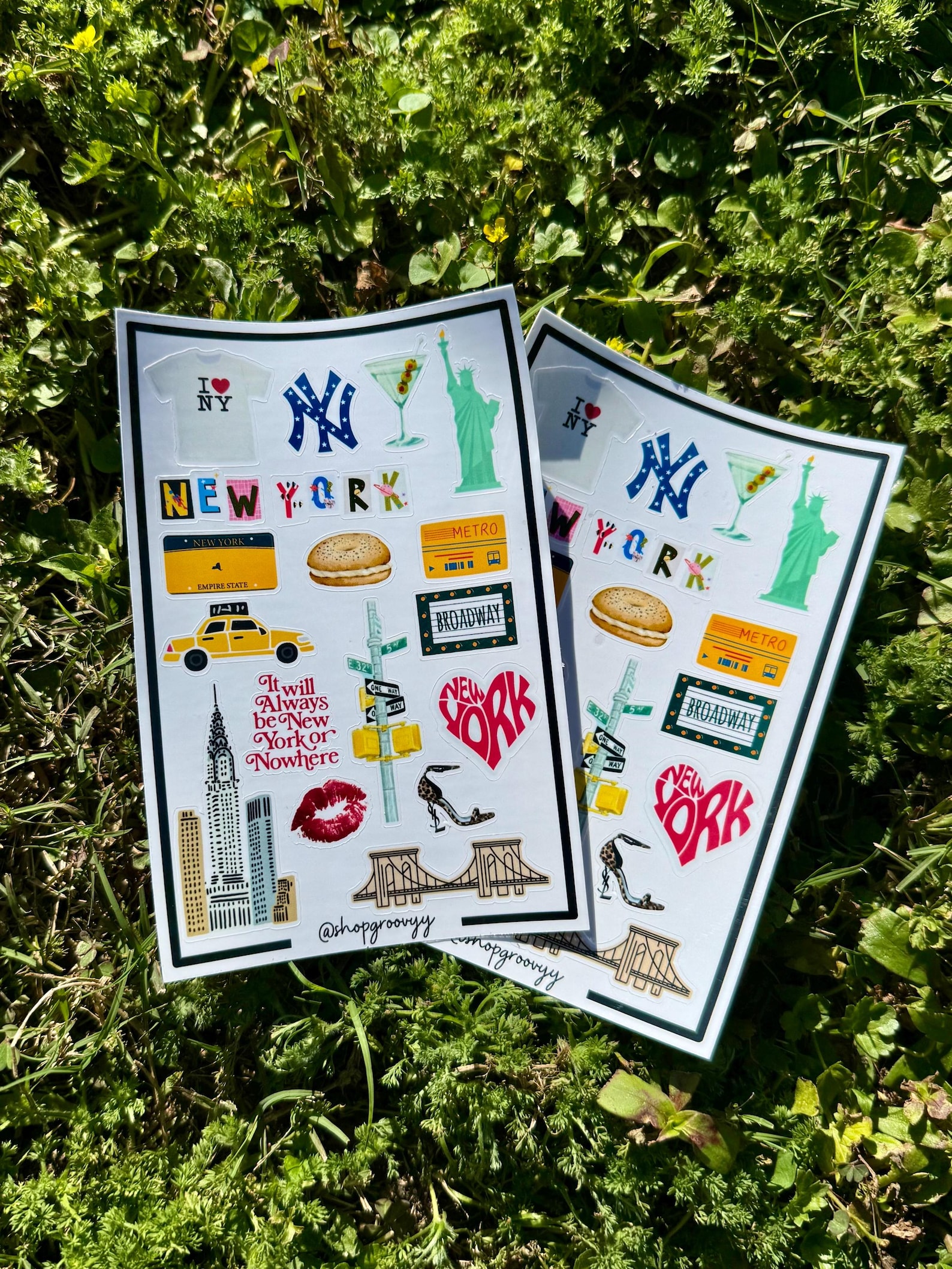 City Sticker Examples New York Sticker Sheet | NYC Aesthetic Stickers | City Stickers ...
