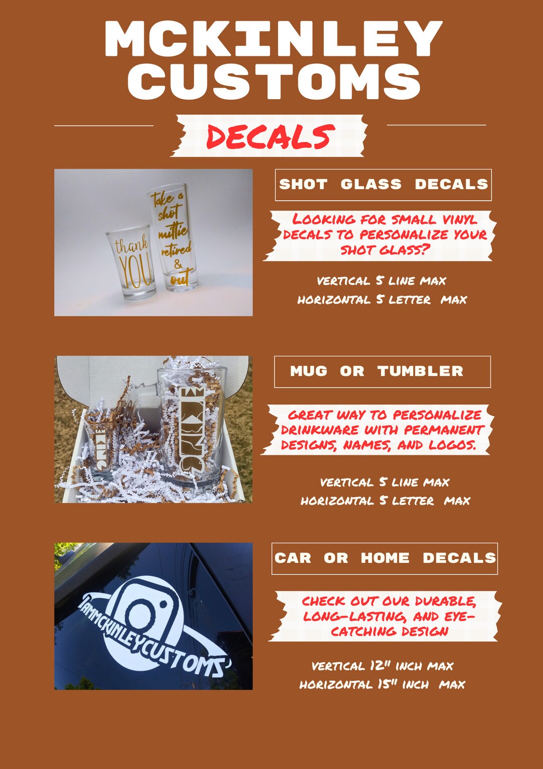 Custom Vinyl Decals for Tumblers Name Decal Vinyl Words Etsy