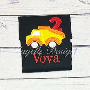 Boys Personalised Construction t-shirt | Birthday | Embroidery| Construction vehicle | Construction tools