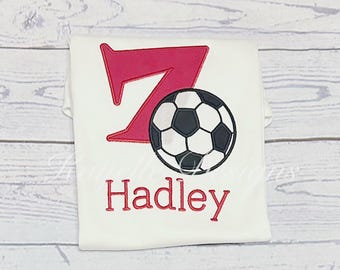 Gepersonaliseerde voetbal-T-shirt jongens | Verjaardag | Borduurwerk| Voetbalverjaardag |