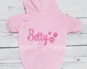 Personalised pet hoody|Customised pet hoody|Embroidered pet hoody|Cat Hoody|Dog Hoody|Dog sweatshirt|Dog sweater
