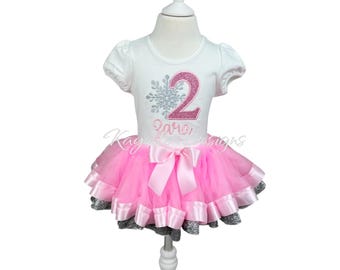 Girls Personalised Frozen t-shirt | Birthday | Embroidery | Frozen Birthday | Snowflake