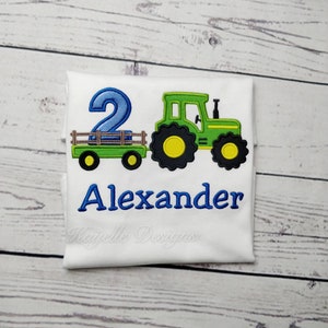 Children Personalised Truck t-shirt | Birthday | Embroidery| Farm Vehicle