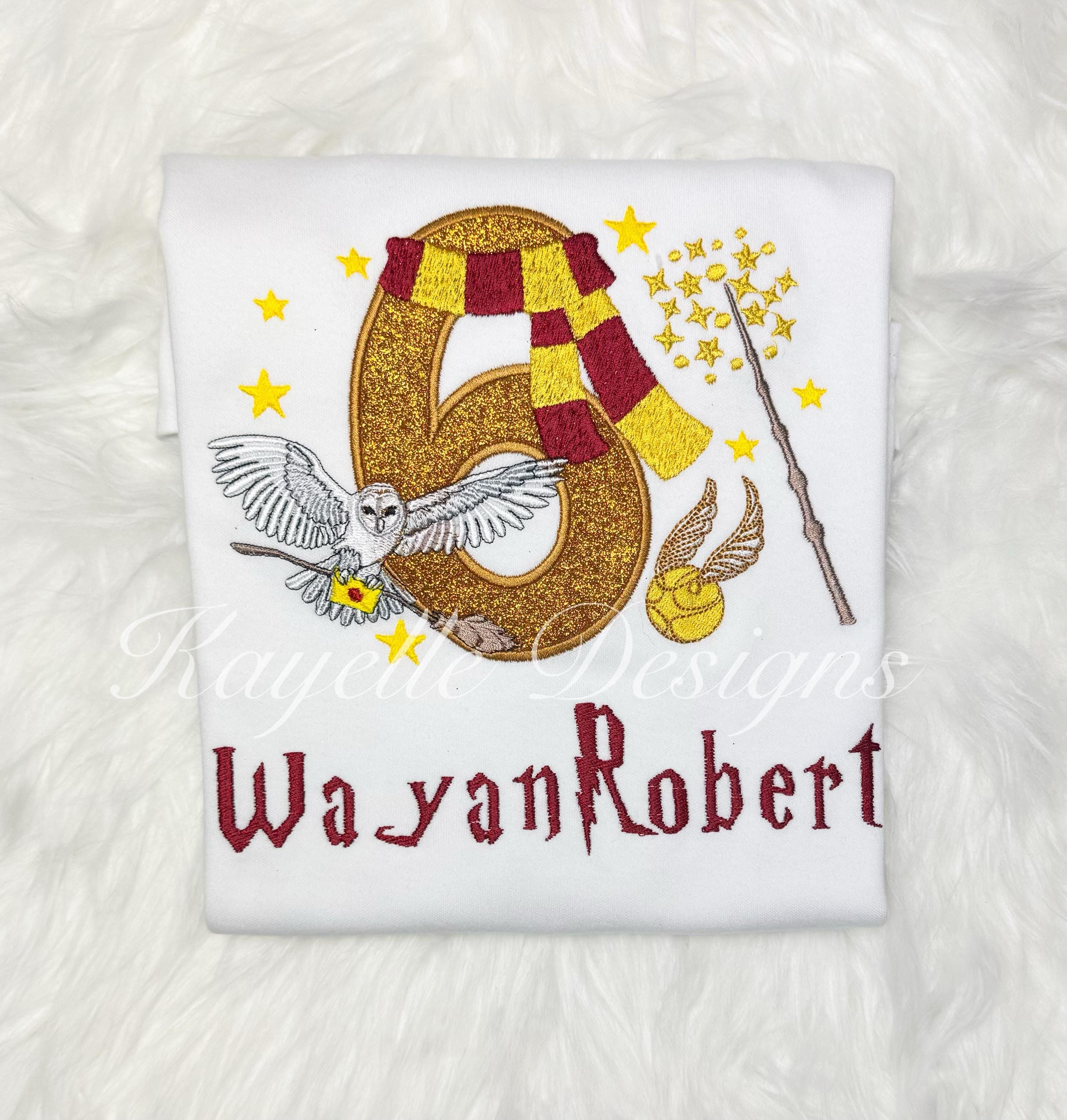 Boys Personalised Wizard t-shirt | Birthday | Embroidery |