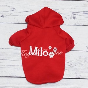 Personalised pet hoody|Customised pet hoody|Embroidered pet hoody|Cat Hoody|Dog Hoody|Dog sweatshirt|Dog sweater