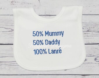 Personalised baby bib | new baby present | baby shower gift |