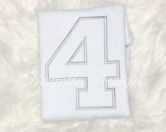 Boys Personalised birthday number t-shirt | Birthday | Embroidery|