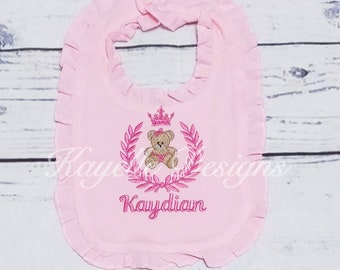 Personalised baby bib | new baby present | baby shower gift | baby bear|