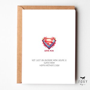 Supermama | Superheld Moederdagkaart | Kaart van kind naar moeder | Minimale Moederdagkaart | Kaart voor moeder
