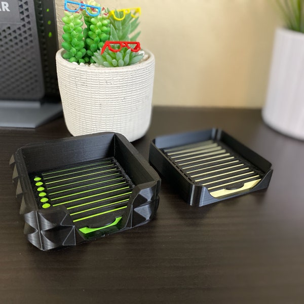 Black or White Sticky Note Holder | Notepad Holder | 3D Printed