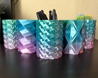 1.5mm Thick | Unicorn Gradient Pencil Holders | Pen Holders | Unique Pencil Cups | 3D Printed Cups | Unicorn