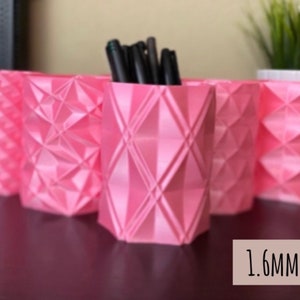 1.5mm Thick | Solid Light Pink Pencil Holders | RC | Pen Holders | 3D Printed | 1.5MM Thick