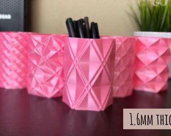 1.5mm Thick | Solid Light Pink Pencil Holders | RC | Pen Holders | 3D Printed | 1.5MM Thick