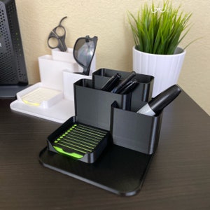 Desk Organizer | Multi- Section Pencil Holder | 3D Printed | Sticky Note Holder