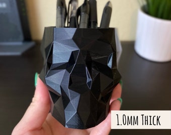 1.0mm Thin | Discontinued Thin Version | Mini Skull Pencil Holder | Pen holder | 3D Printed | 1.0mm Thick