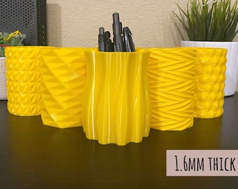 Thicker Solid Yellow Pencil Holders | RC | Pen Holders | 3D Printed | 1.6MM Thick