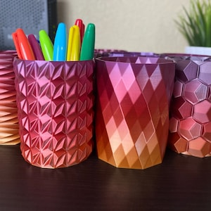 1,0 mm d'épaisseur | Fin de série | Porte-crayons en soie dégradé PRO | Porte-stylos | Pots à crayons | Enseignant | École | Imprimé en 3D | RC