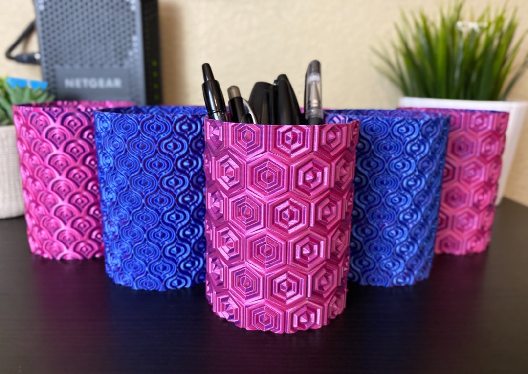 Limited Edition Color Vaporwave Dual Color Pen Holders Edgy Pencil Cups ...