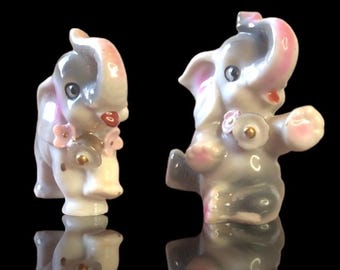 ヴィンテージの擬人化象の置物：キッチュな象の装飾 - Etsy 日本