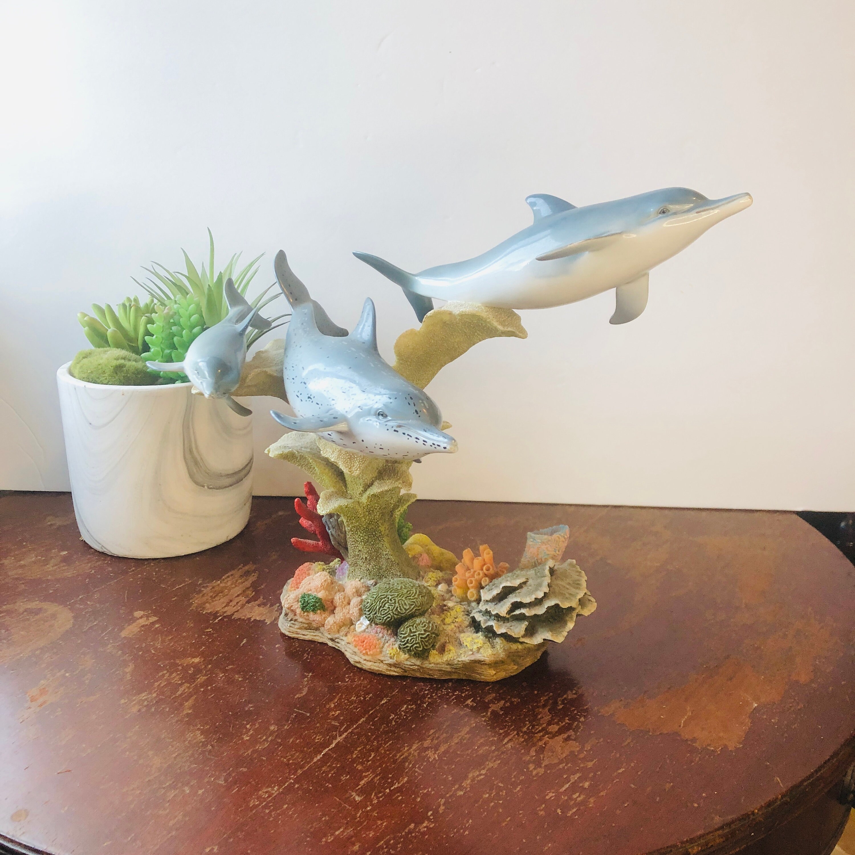 Dolphin Collection Dolphin Statue Resin Figurine - Beach House Decor - Ocean Life ...