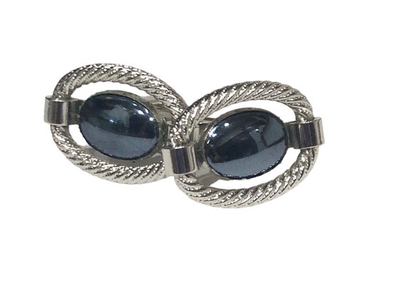 Vintage oval shaped cuff links for men or women, … - image 2
