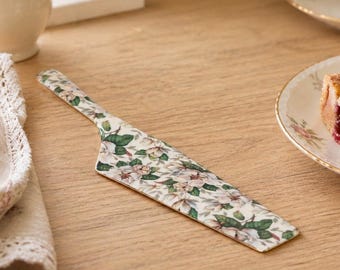 Vintage Floral Ceramic Cake Slice Dessert Server Serving Utensil Formalities by Baum Bros