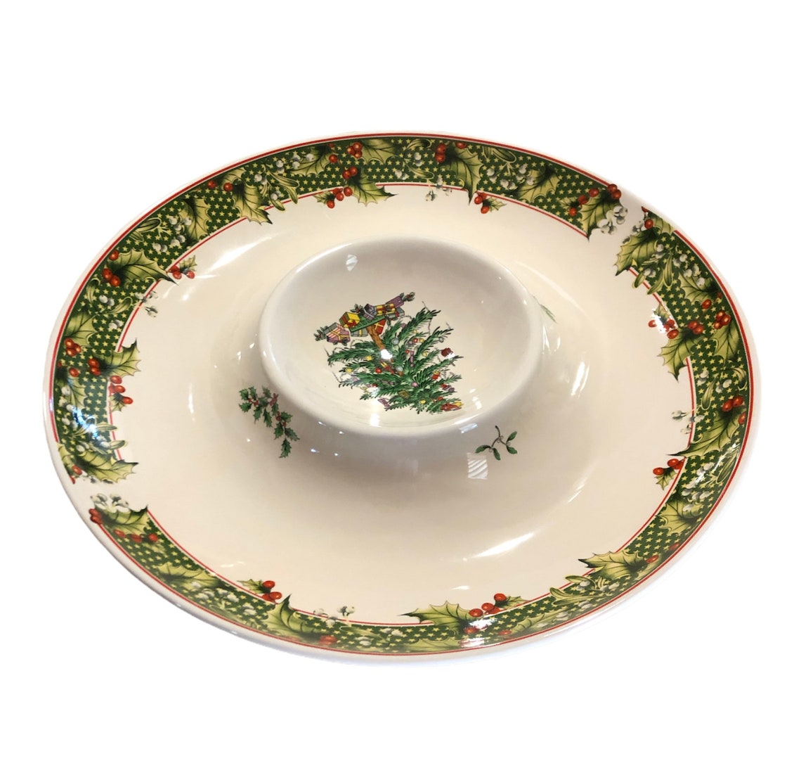 Spode Chip And Dip Bowl Spode Chirstmas Decor Servingware Etsy