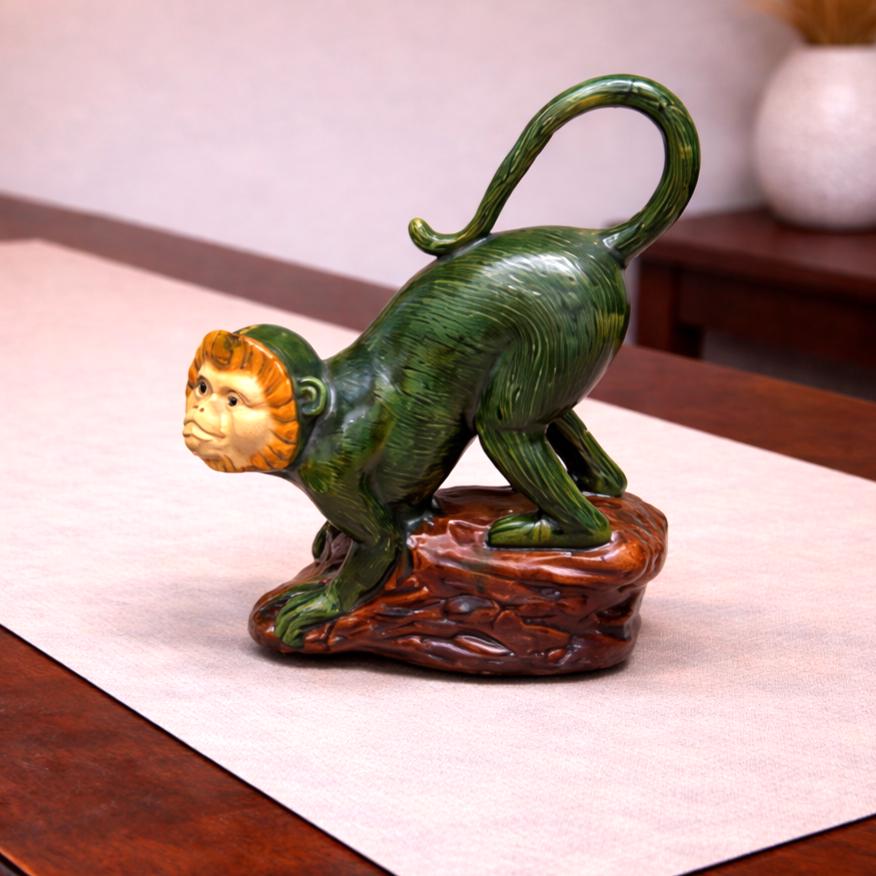 50's マーワル社 男像 アンティークUSA Antique オブジェ 1950s Vintage Ceramic Majolica Monkey Figurine Statue 13