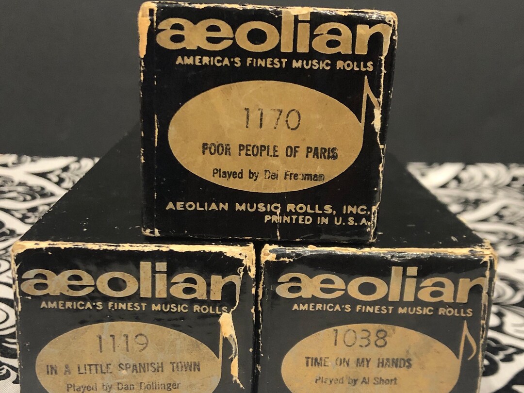 Aeolian Piano Scroll Set: Vintage Sheet Music for Junk Journals - Etsy