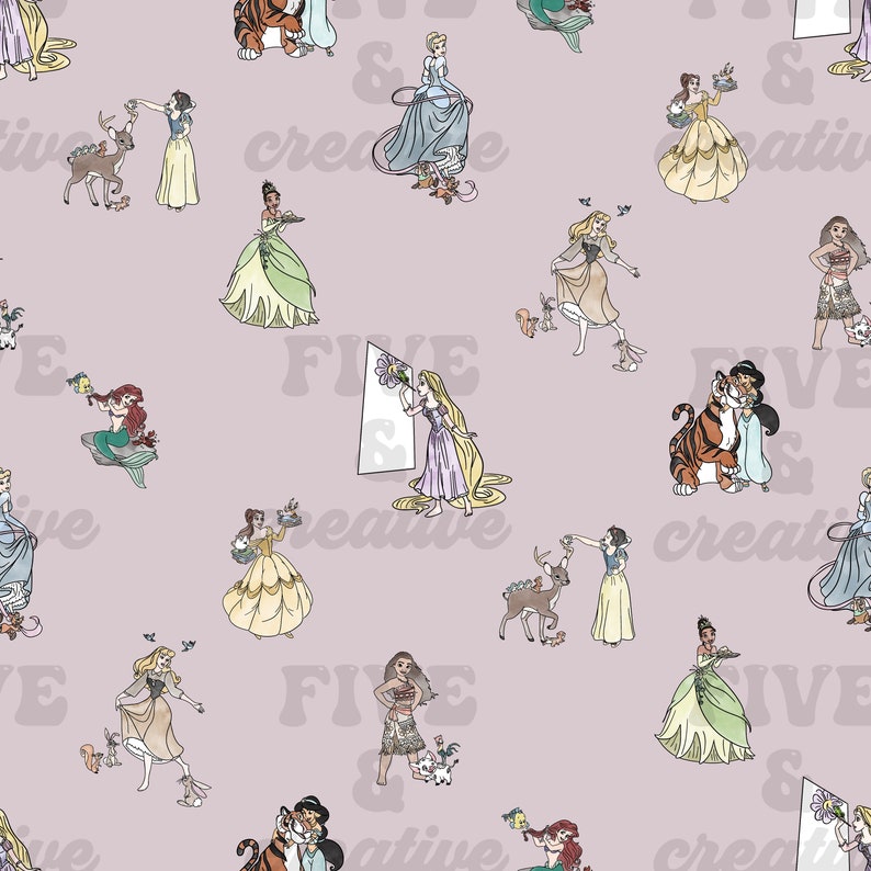 Disney Camera Seamless Pattern Princess Seamless PNG - Etsy