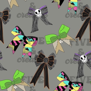 Puede incluir: Un patrón sin costuras que presenta varios lazos coloridos con diferentes diseños. Los lazos están sobre un fondo gris. Algunos lazos son negros, otros son verdes y otros son un mosaico de diferentes colores.