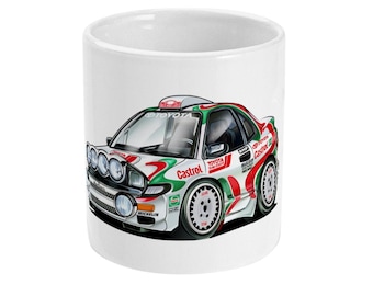 Celica Rally Car Cartoon Mug