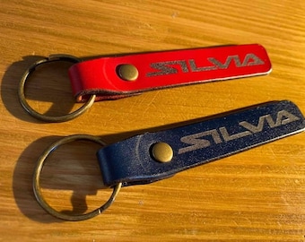 Silvia S13 leather key ring key fob