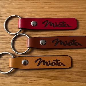 Miata Leather Key Ring